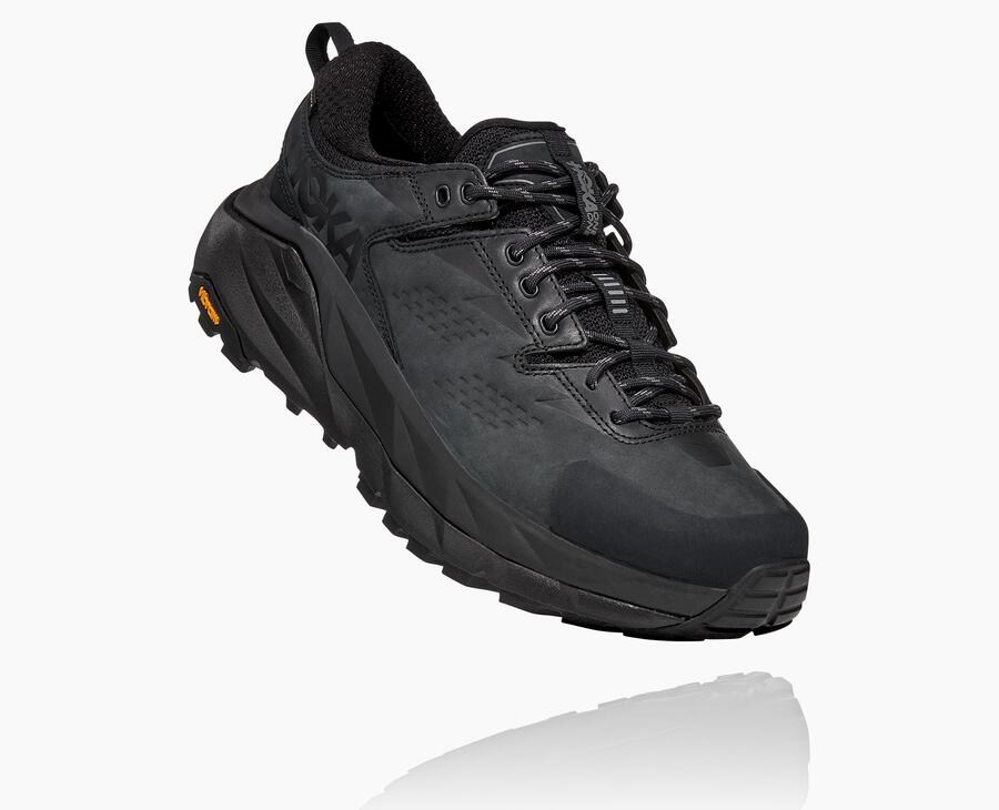 Trail Shoes Mens - Hoka One One Kaha Low GORE-TEX - Black - XKESUNY-59